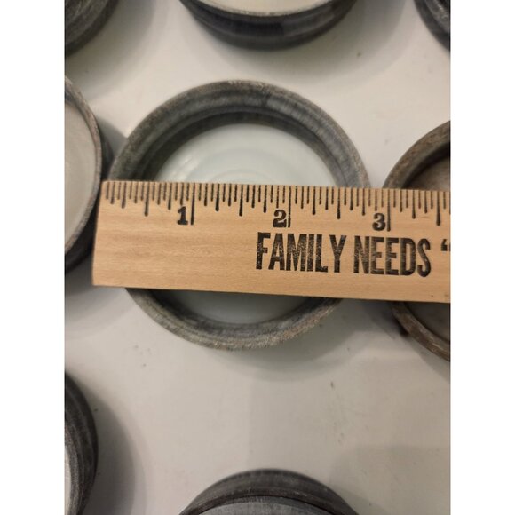 12 Zinc BALL Canning Jar Lids with Milk Glass Inserts Regular Mouth - Picture 11 of 11